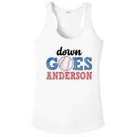 Funny Baseball Fight Down Goes Anderson Ladies PosiCharge Competitor Racerback Tank