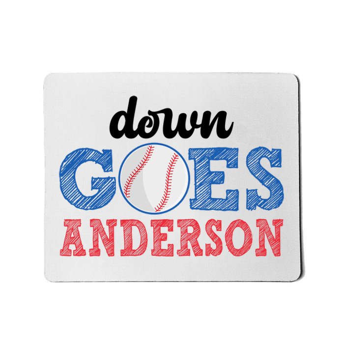 Funny Baseball Fight Down Goes Anderson Mousepad