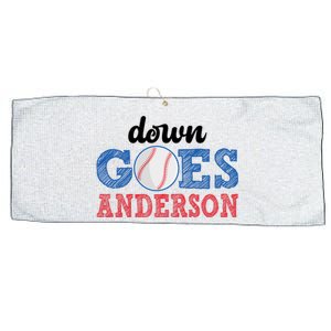 Funny Baseball Fight Down Goes Anderson Large Microfiber Waffle Golf Towel