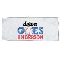 Funny Baseball Fight Down Goes Anderson Large Microfiber Waffle Golf Towel