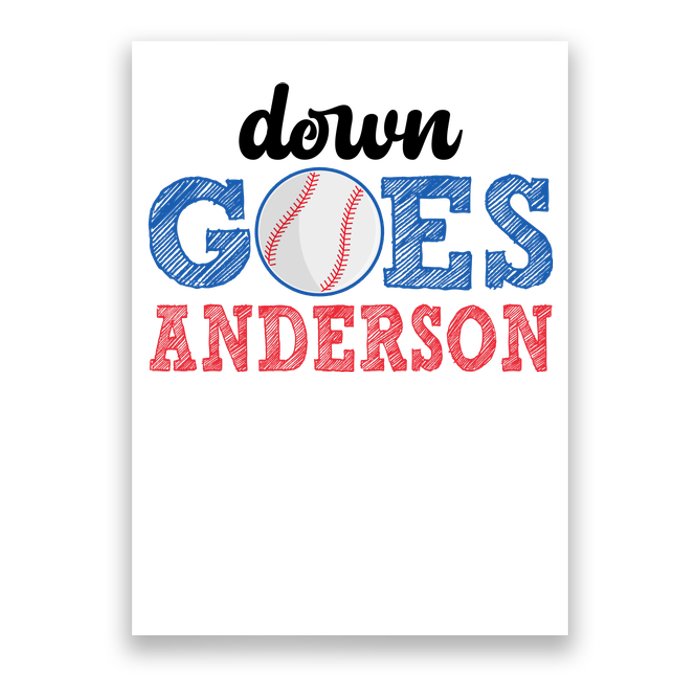 Funny Baseball Fight Down Goes Anderson Poster