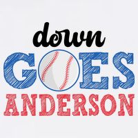 Funny Baseball Fight Down Goes Anderson Baby Bodysuit