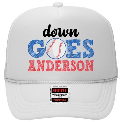 Funny Baseball Fight Down Goes Anderson Trucker Hat