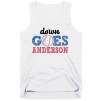 Funny Baseball Fight Down Goes Anderson Tank Top