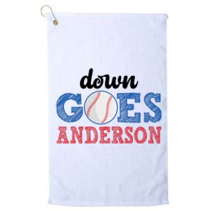 Funny Baseball Fight Down Goes Anderson Platinum Collection Golf Towel