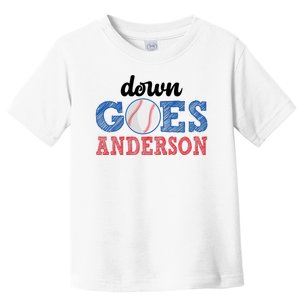 Funny Baseball Fight Down Goes Anderson Toddler T-Shirt