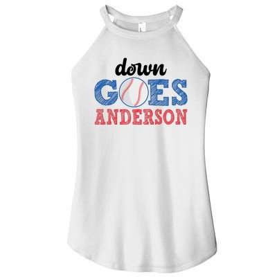 Funny Baseball Fight Down Goes Anderson Women's Perfect Tri Rocker Tank