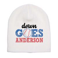 Funny Baseball Fight Down Goes Anderson Short Acrylic Beanie