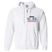 Funny Baseball Fight Down Goes Anderson Full Zip Hoodie