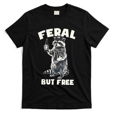 Feral But Free Funny Raccoon T-Shirt