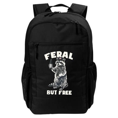 Feral But Free Funny Raccoon Backpack