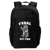 Feral But Free Funny Raccoon Backpack