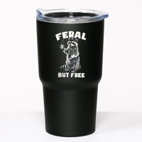 Feral But Free Funny Raccoon Tumbler