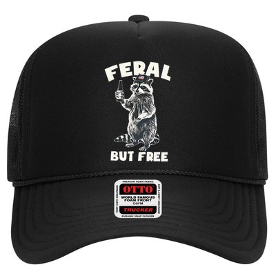 Feral But Free Funny Raccoon Hat