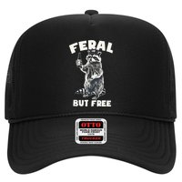Feral But Free Funny Raccoon Hat