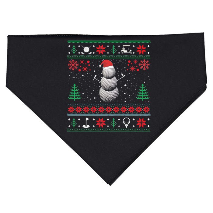 Funny Best For Golf Lover Golf Ugly Christmas USA-Made Doggie Bandana