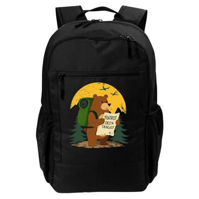 Funny Bear Foxtrots Deltas Tangos Daily Commute Backpack
