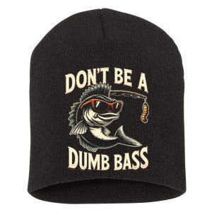 Funny Bass Fishing Stuff Funny Dad Bass Fish Papa Fishing Short Acrylic Beanie