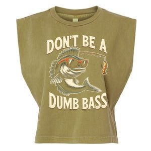 Funny Bass Fishing Stuff Funny Dad Bass Fish Papa Fishing Garment-Dyed Women's Muscle Tee