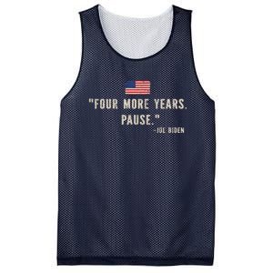 Funny Biden Four More Years Pause Joe Biden Mesh Reversible Basketball Jersey Tank