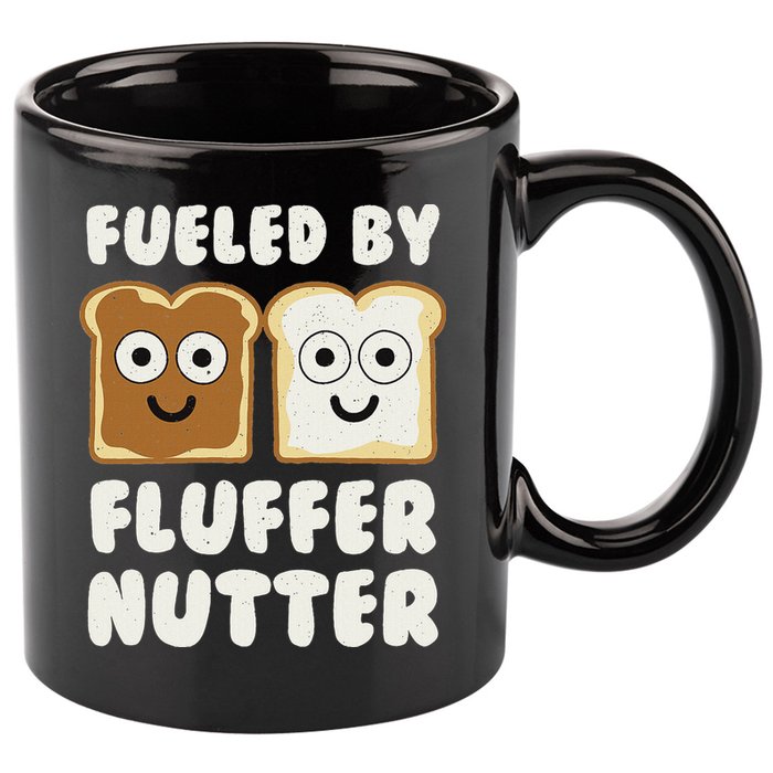 Fueled By Fluffernutter Fluffernutter 11oz C Handle Ceramic Mug