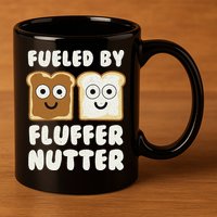 Fueled By Fluffernutter Fluffernutter 11oz C Handle Ceramic Mug