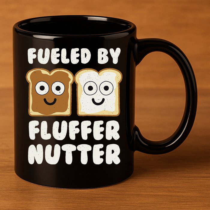 Fueled By Fluffernutter Fluffernutter 11oz C Handle Ceramic Mug