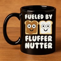 Fueled By Fluffernutter Fluffernutter 11oz C Handle Ceramic Mug