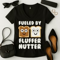 Fueled By Fluffernutter Fluffernutter Women's V-Neck T-Shirt