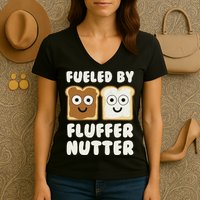Fueled By Fluffernutter Fluffernutter Women's V-Neck T-Shirt