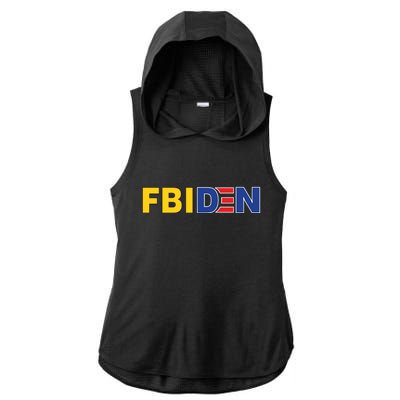 F Biden FBI Fbiden Funny Ladies PosiCharge Tri-Blend Wicking Draft Hoodie Tank