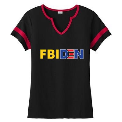 F Biden FBI Fbiden Funny Ladies Halftime Notch Neck Tee