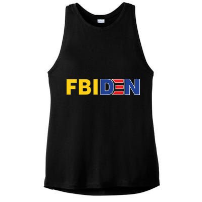 F Biden FBI Fbiden Funny Ladies PosiCharge Tri-Blend Wicking Tank