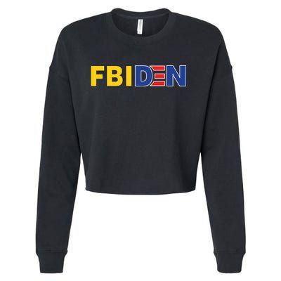 F Biden FBI Fbiden Funny Cropped Pullover Crew