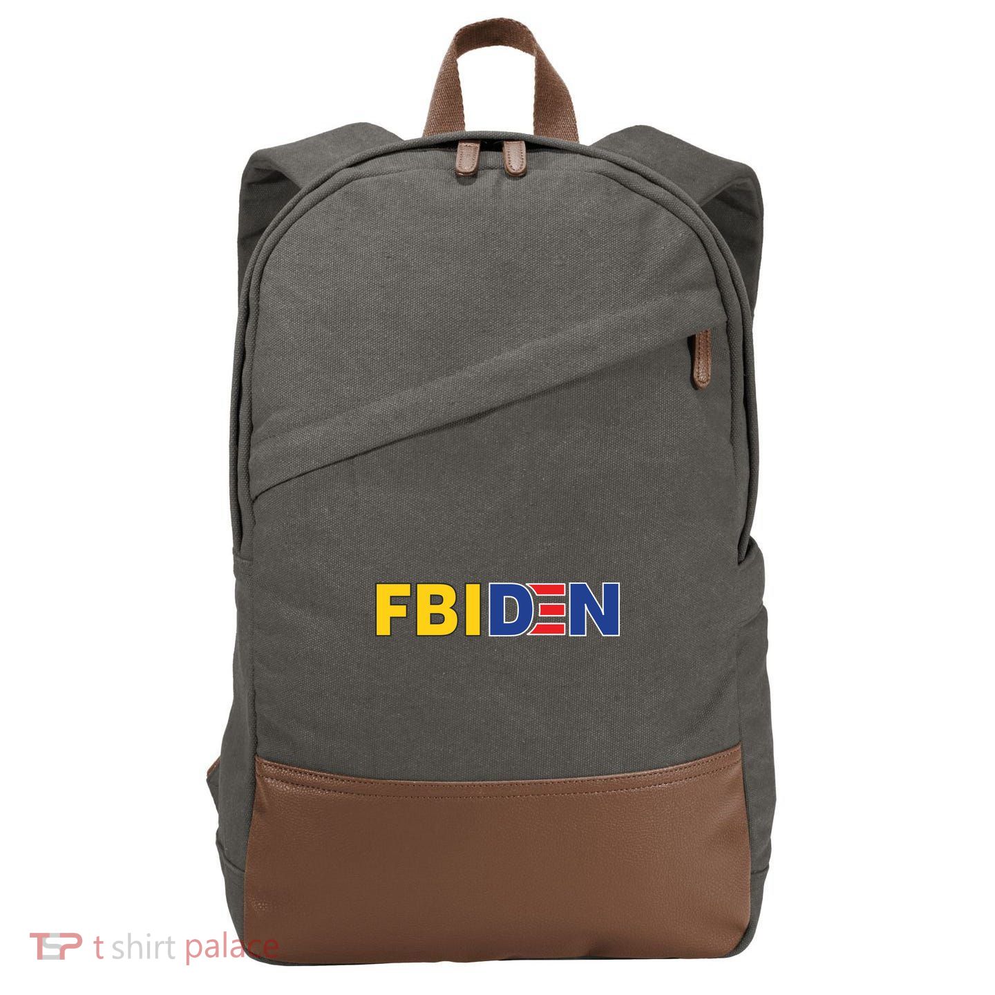 F Biden FBI Fbiden Funny Cotton Canvas Backpack