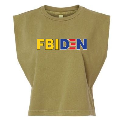 F Biden FBI Fbiden Funny Garment-Dyed Women's Muscle Tee