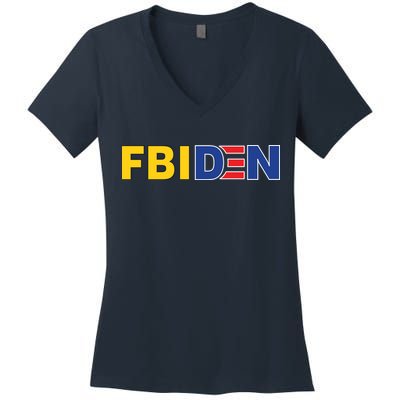 F Biden FBI Fbiden Funny Women's V-Neck T-Shirt
