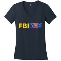 F Biden FBI Fbiden Funny Women's V-Neck T-Shirt