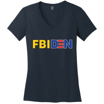 F Biden FBI Fbiden Funny Women's V-Neck T-Shirt