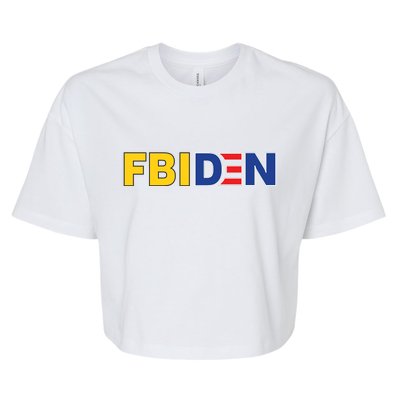 F Biden FBI Fbiden Funny Bella+Canvas Jersey Crop Tee