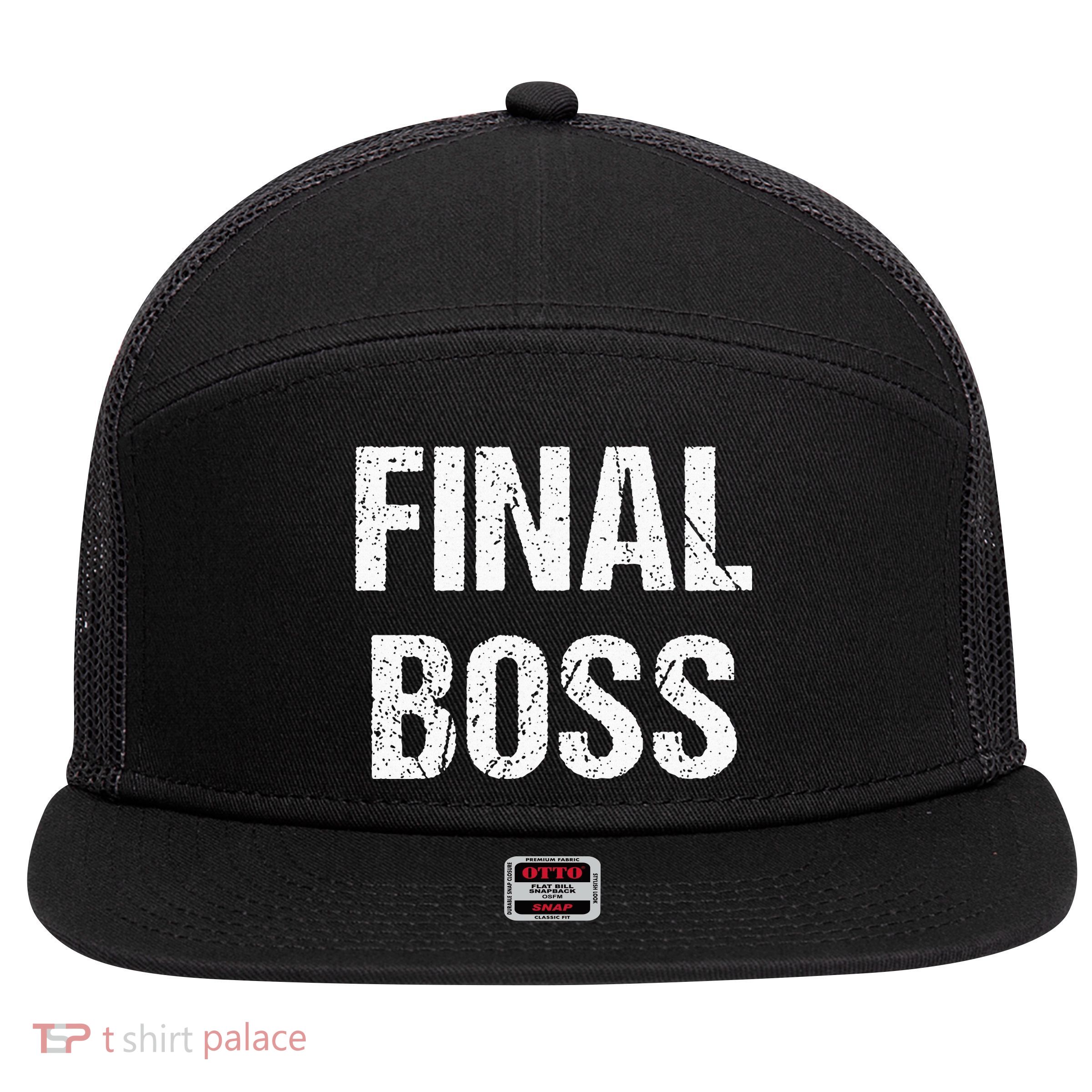 Final Boss 7 Panel Mesh Trucker Snapback Hat
