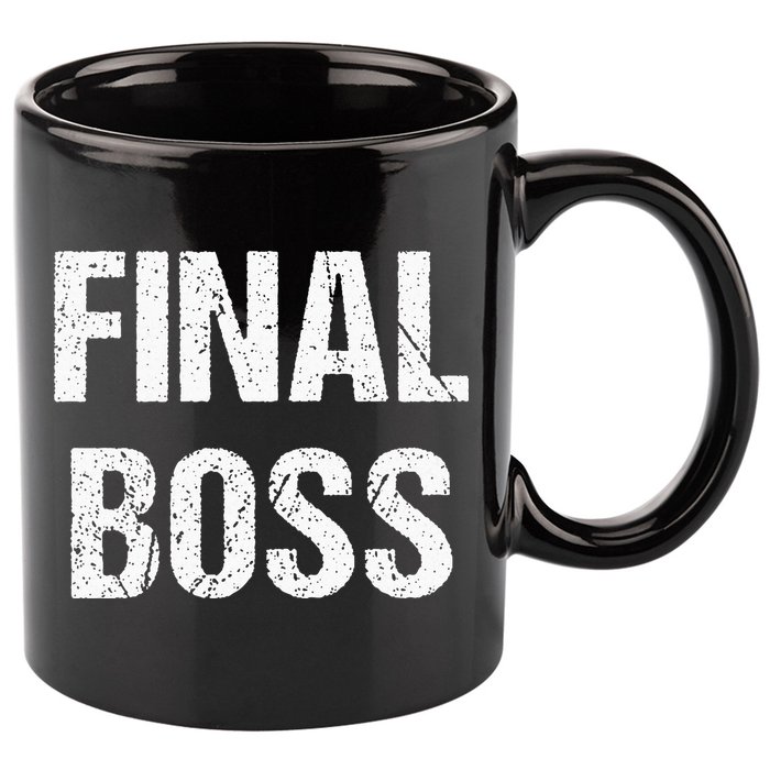 Final Boss 11oz C Handle Ceramic Mug