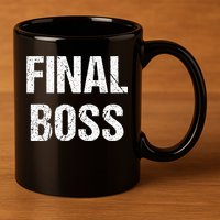 Final Boss 11oz C Handle Ceramic Mug