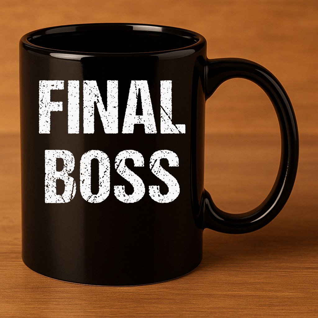 Final Boss 11oz C Handle Ceramic Mug