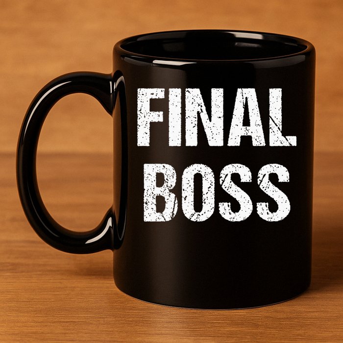 Final Boss 11oz C Handle Ceramic Mug