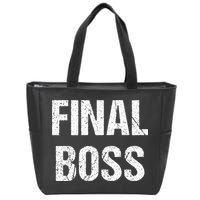 Final Boss Zip Tote Bag
