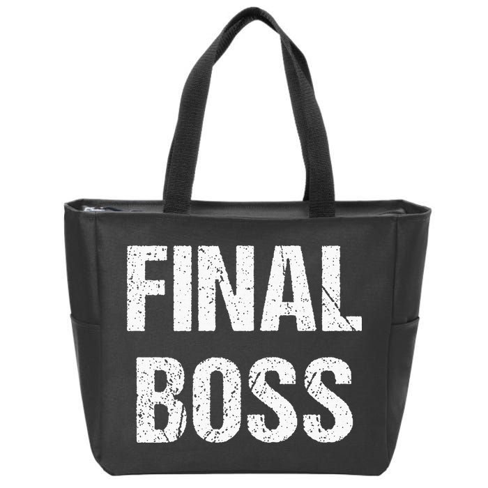 Final Boss Zip Tote Bag