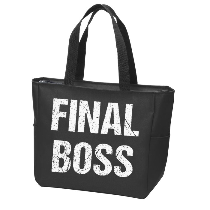 Final Boss Zip Tote Bag