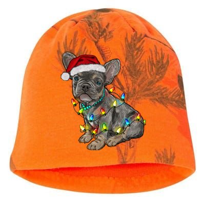 French Bulldog Frenchie Christmas Lights Cute Gift Kati - Camo Knit Beanie