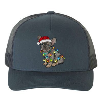 French Bulldog Frenchie Christmas Lights Cute Gift Yupoong Adult 5-Panel Trucker Hat